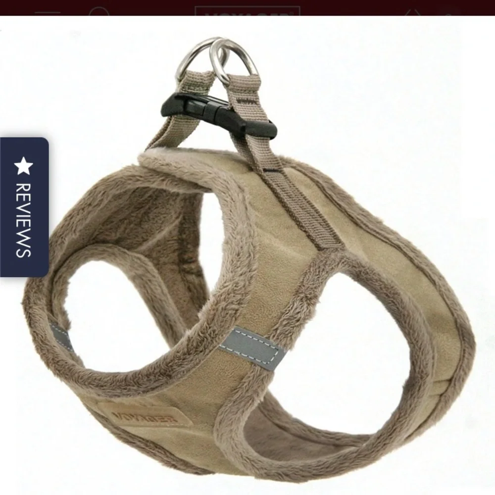 5/$20 New voyager step-in harness medium 16-18 in plush suede like tan
